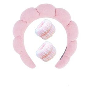 Scalloped‎ Headband and Scrunchies Sets in Pink